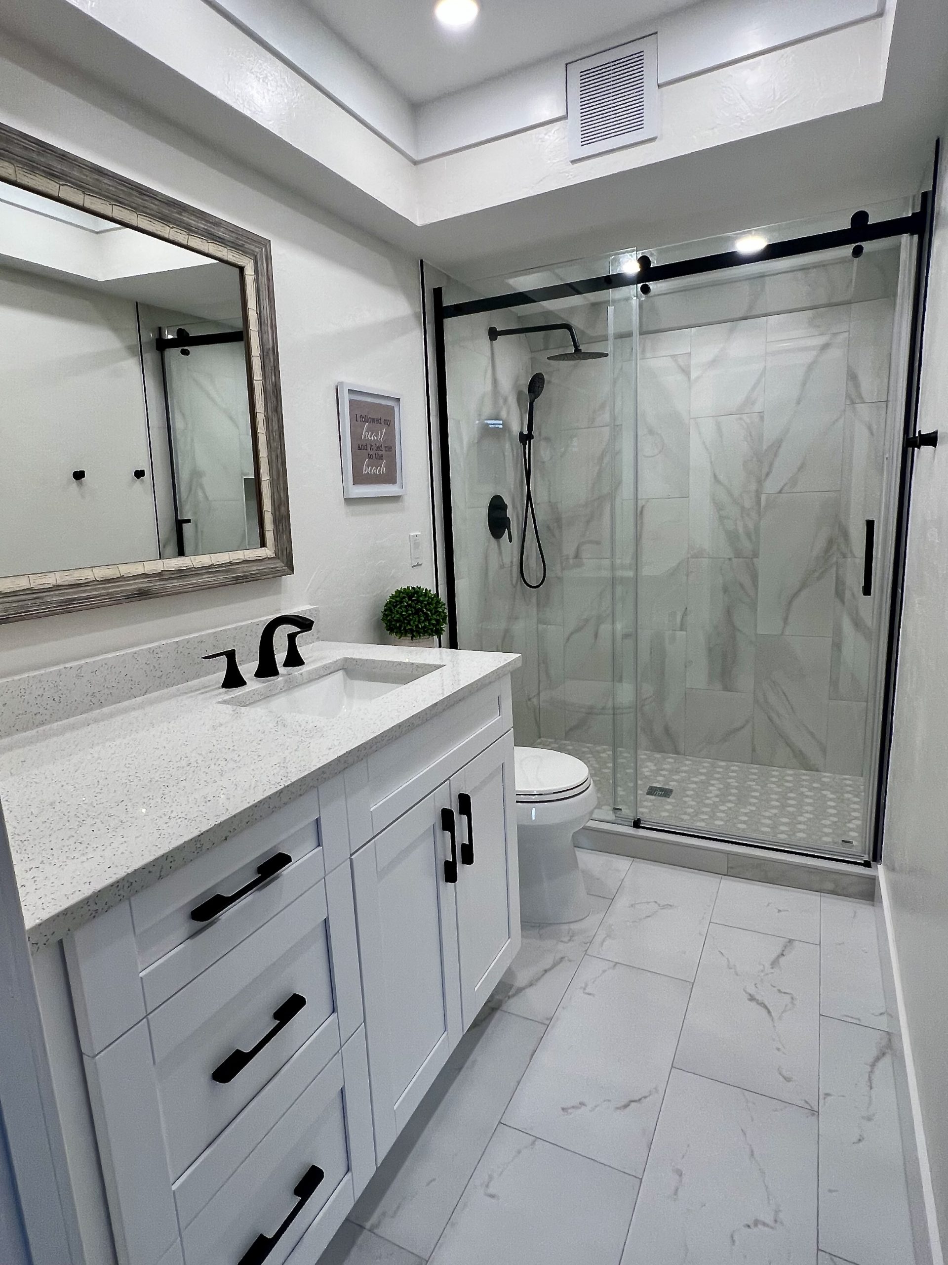 Recently renovated bathroom
