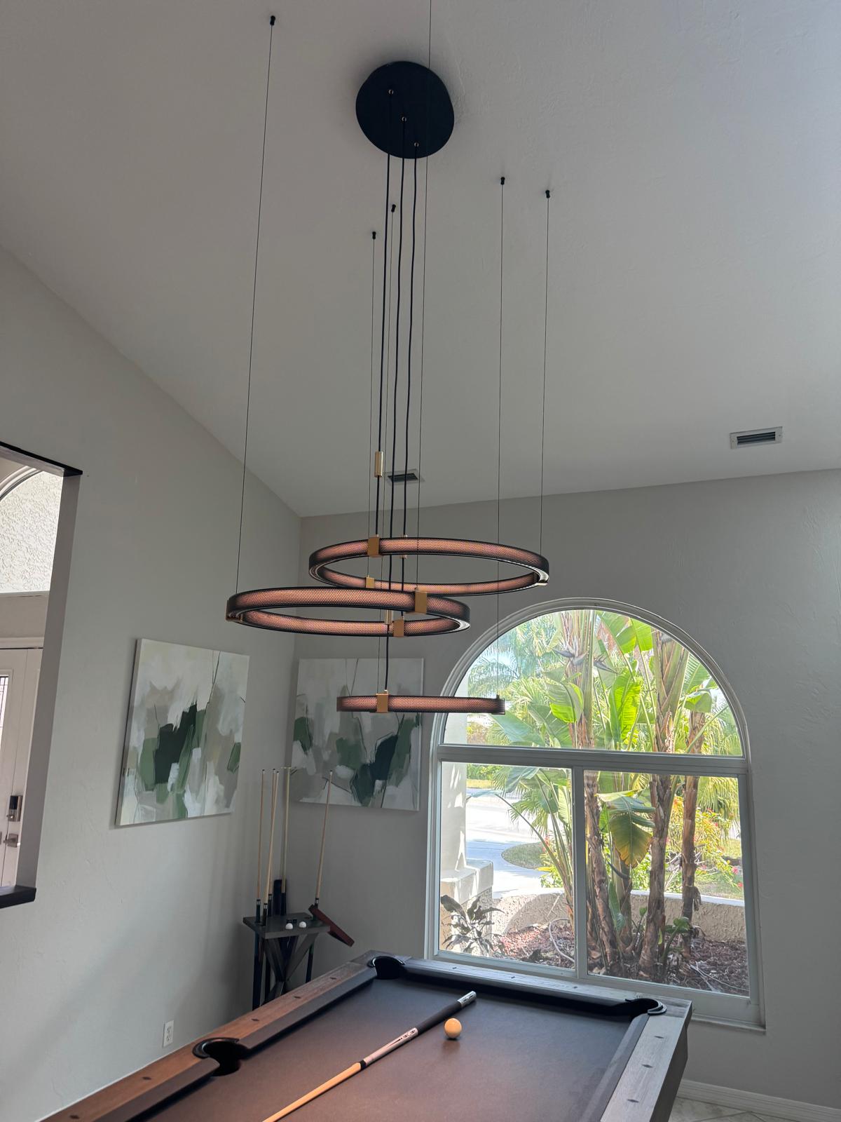 A recentely renovated game room